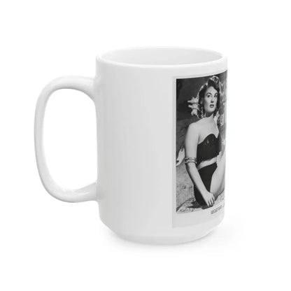 Allison Hayes #31 - Full Body B&W 8x10 HQ Photo Re-Print for ''The Disembodied' '57 Cheesecake Pin-Up Promo Pic (Vintage Female Icon) White Coffee Mug - Go Mug Yourself