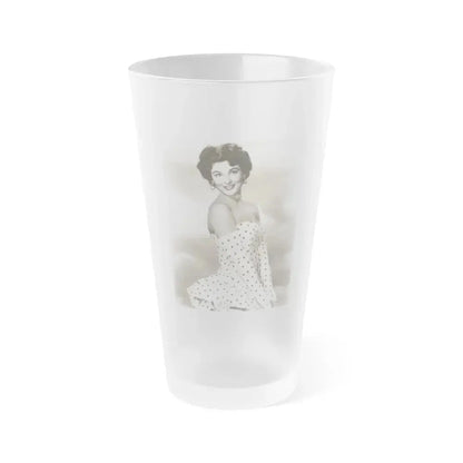 Allison Hayes #48 (Vintage Female Icon) Frosted Pint Glass 16oz 16oz Frosted - Go Mug Yourself