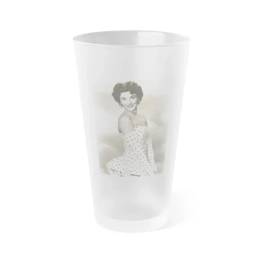 Allison Hayes #48 (Vintage Female Icon) Frosted Pint Glass 16oz 16oz Frosted - Go Mug Yourself