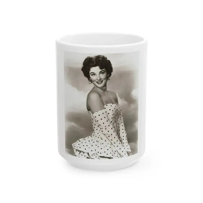 Allison Hayes #48 (Vintage Female Icon) White Coffee Mug 15oz - Go Mug Yourself