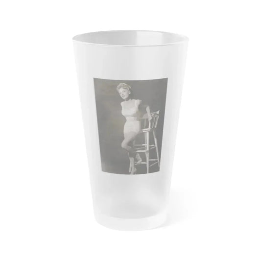 Allison Hayes #58 (Vintage Female Icon) Frosted Pint Glass 16oz 16oz Frosted - Go Mug Yourself