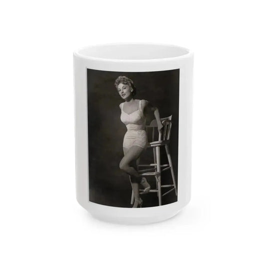 Allison Hayes #58 (Vintage Female Icon) White Coffee Mug 15oz - Go Mug Yourself