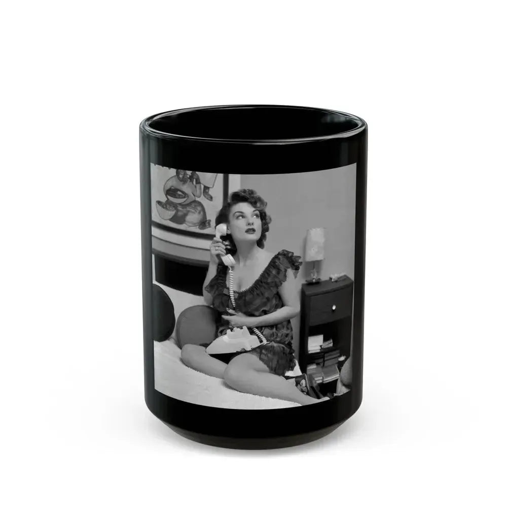 Allison Hayes #75 (Vintage Female Icon) Black Coffee Mug 15oz - Go Mug Yourself
