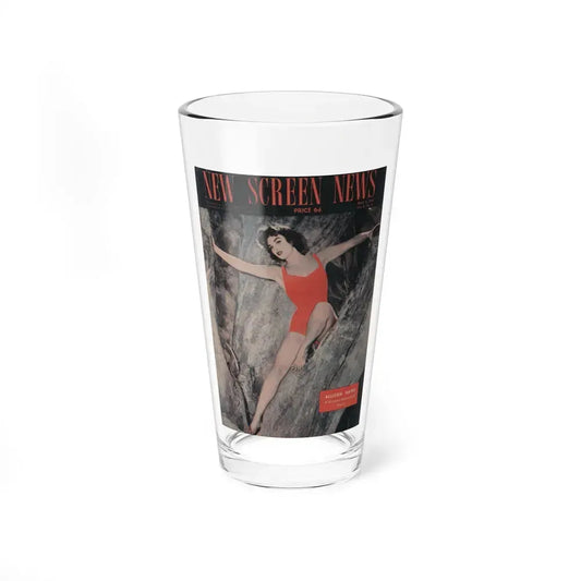 Allison Hayes #77 - Allison on Cover in color on Screen News Magazine 5-6-55 (Vintage Female Icon) Pint Glass 16oz 16oz - Go Mug Yourself