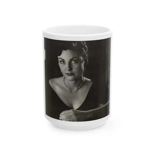 Allison Hayes #95 (Vintage Female Icon) White Coffee Mug 15oz - Go Mug Yourself