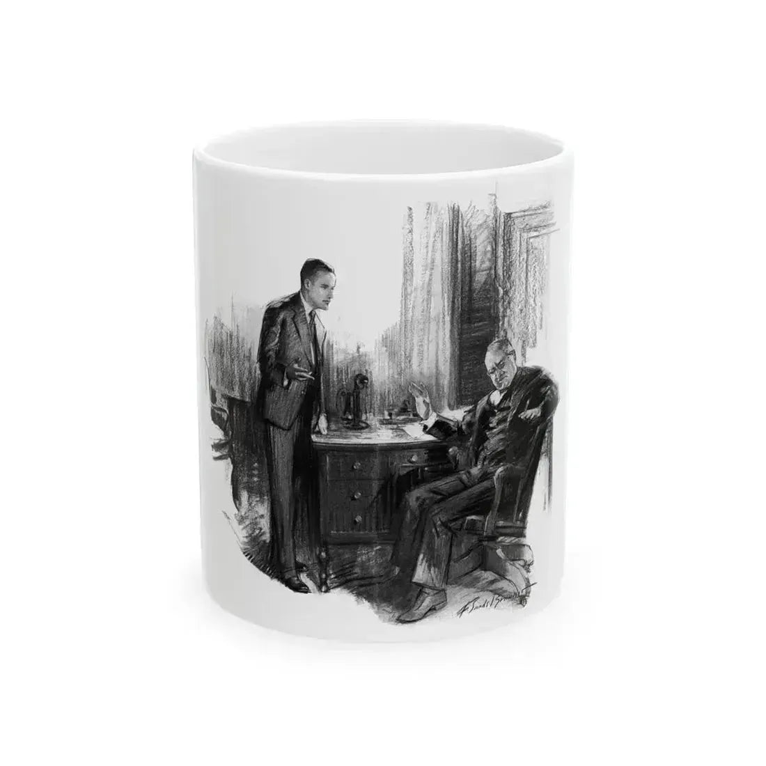 Alma Mater (2), Redbook, February 1931 - White Coffee Mug 11oz - Go Mug Yourself