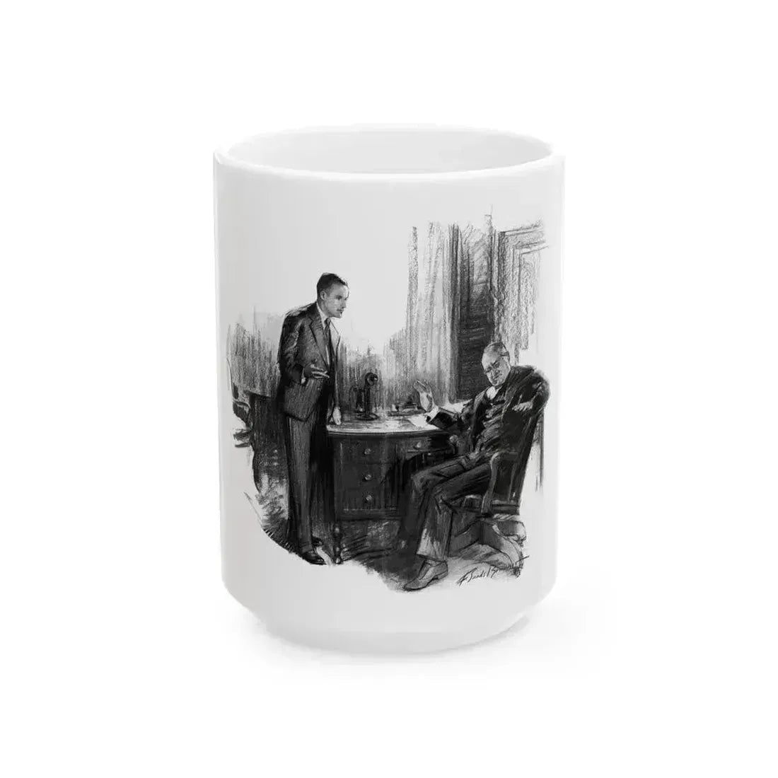 Alma Mater (2), Redbook, February 1931 - White Coffee Mug 15oz - Go Mug Yourself