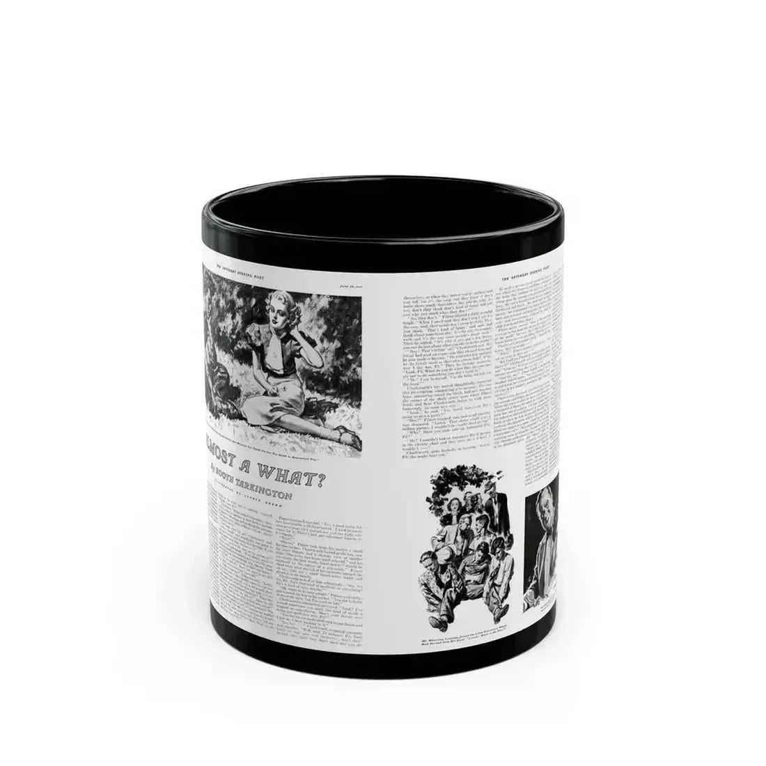 Almost a What!, Saturday Evening Post, June 26, 1937 - Black Coffee Mug 11oz - Go Mug Yourself