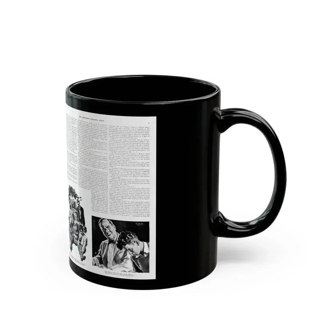 Almost a What!, Saturday Evening Post, June 26, 1937 - Black Coffee Mug - Go Mug Yourself