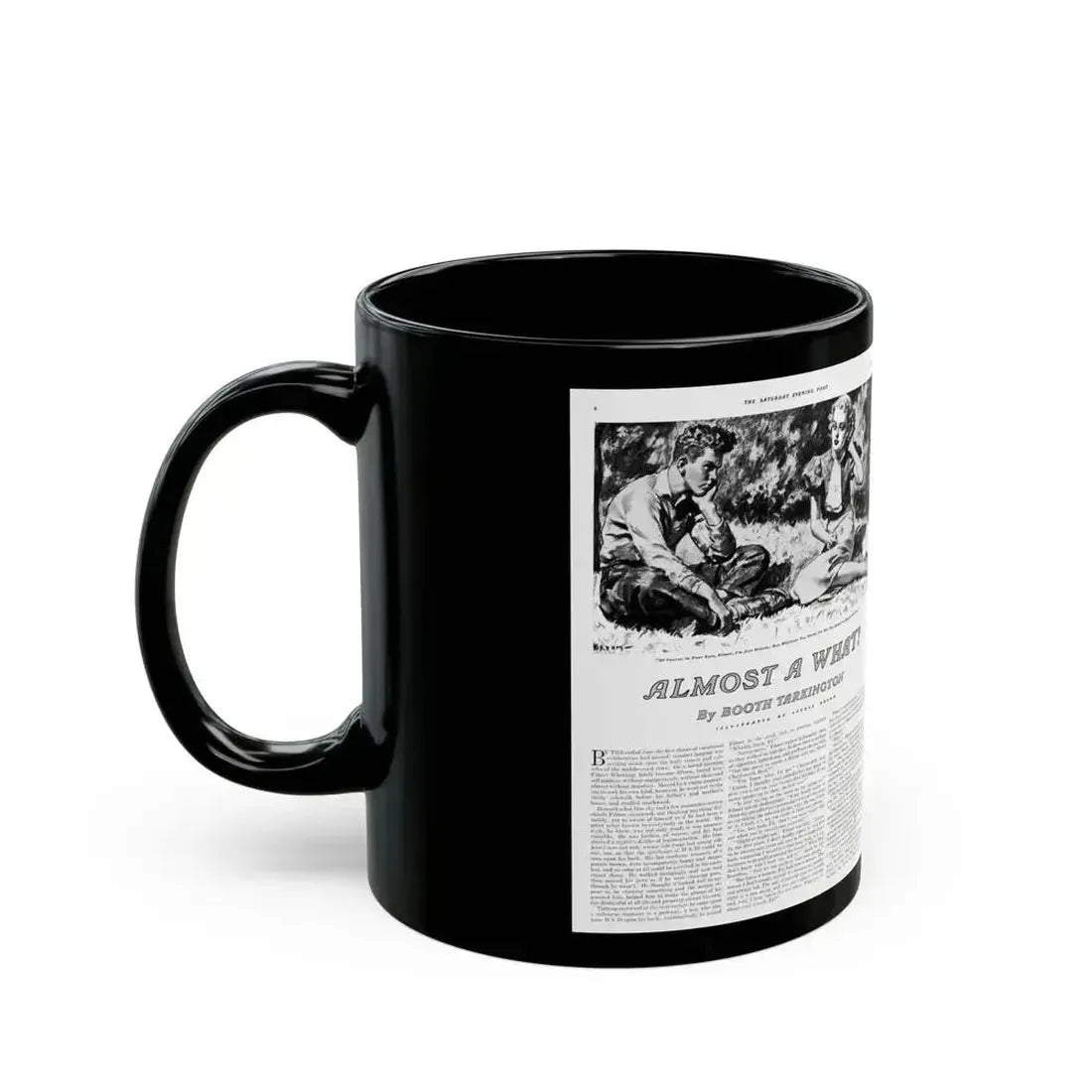Almost a What!, Saturday Evening Post, June 26, 1937 - Black Coffee Mug - Go Mug Yourself