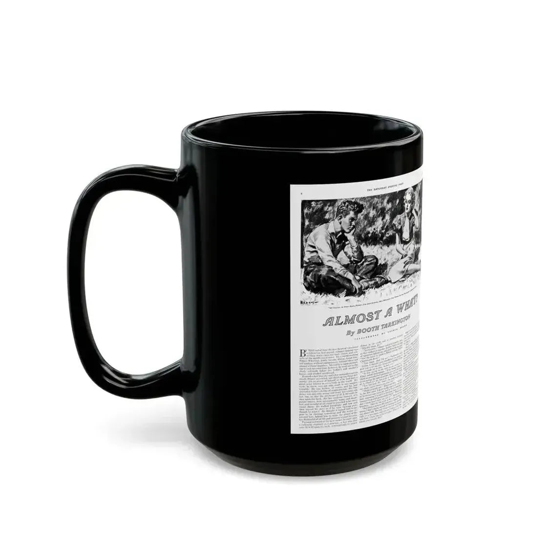 Almost a What!, Saturday Evening Post, June 26, 1937 - Black Coffee Mug - Go Mug Yourself