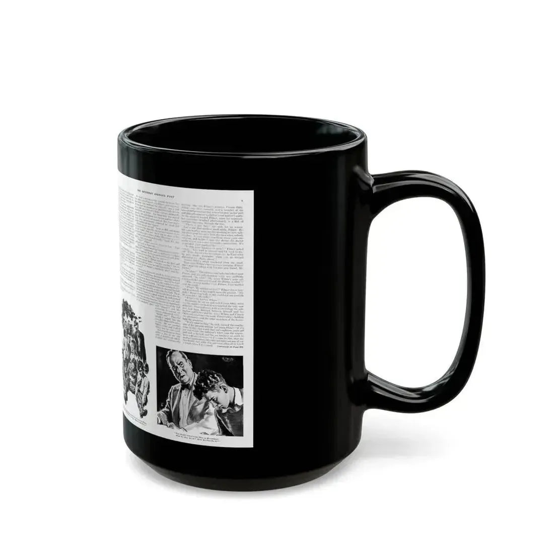 Almost a What!, Saturday Evening Post, June 26, 1937 - Black Coffee Mug - Go Mug Yourself