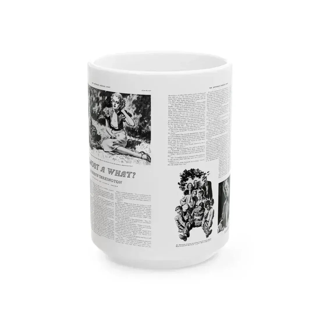 Almost a What!, Saturday Evening Post, June 26, 1937 - White Coffee Mug 15oz - Go Mug Yourself