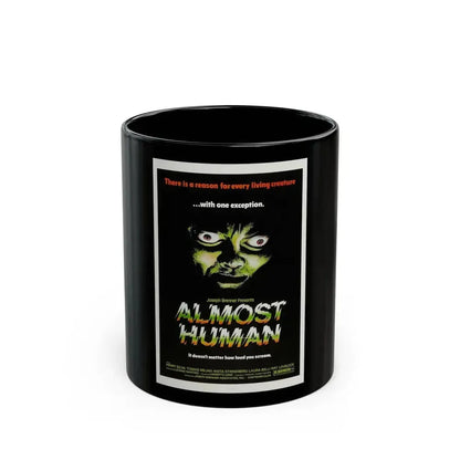ALMOST HUMAN 1974 Movie Poster - Black Coffee Mug 11oz - Go Mug Yourself