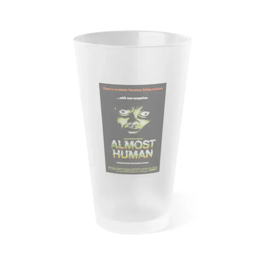 ALMOST HUMAN 1974 Movie Poster - Frosted Pint Glass 16oz Default Title - Go Mug Yourself