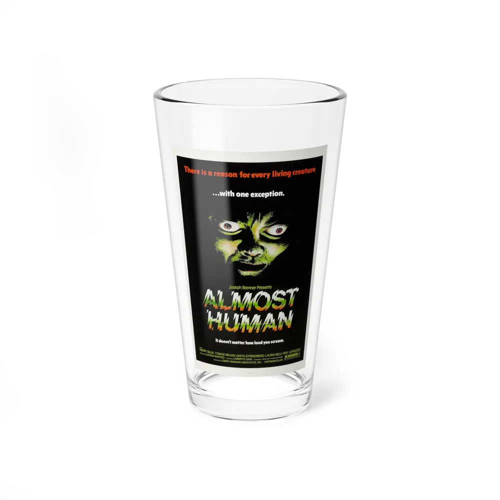 ALMOST HUMAN 1974 Movie Poster - Pint Glass 16oz-16oz-Go Mug Yourself