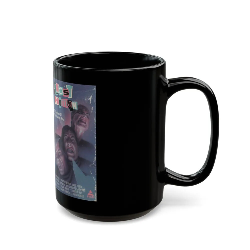 ALMOST HUMAN (VHS COVER) - Black Coffee Mug-Go Mug Yourself