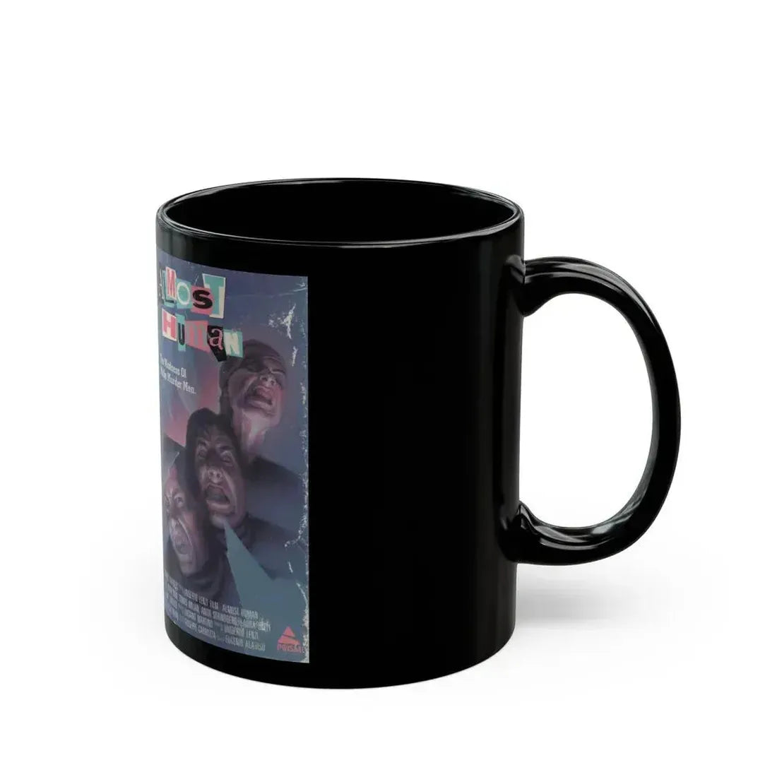ALMOST HUMAN (VHS COVER) - Black Coffee Mug - Go Mug Yourself