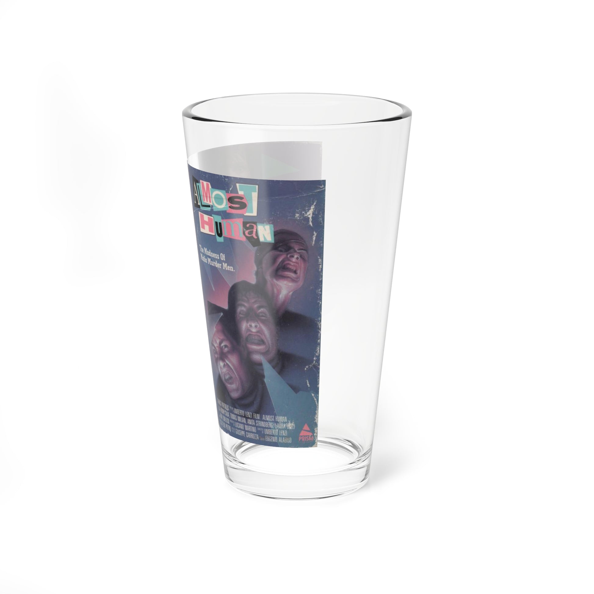 ALMOST HUMAN (VHS COVER) Pint Glass 16oz-Go Mug Yourself