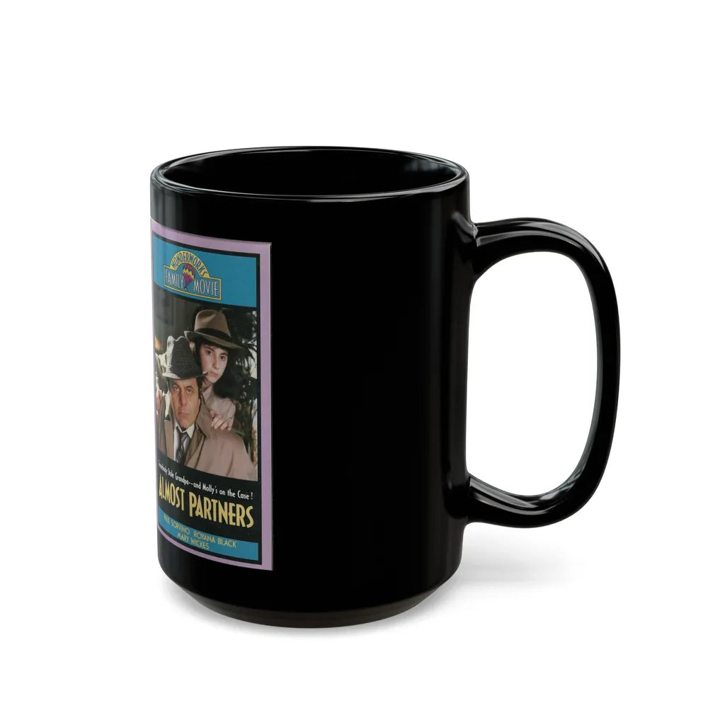 ALMOST PARTNERS WONDERWORKS FAMILY MOVIE (VHS COVER) - Black Coffee Mug-Go Mug Yourself