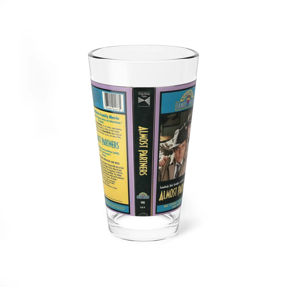 ALMOST PARTNERS WONDERWORKS FAMILY MOVIE (VHS COVER) Pint Glass 16oz-16oz-Go Mug Yourself