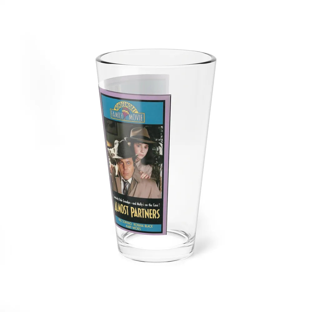 ALMOST PARTNERS WONDERWORKS FAMILY MOVIE (VHS COVER) Pint Glass 16oz-Go Mug Yourself