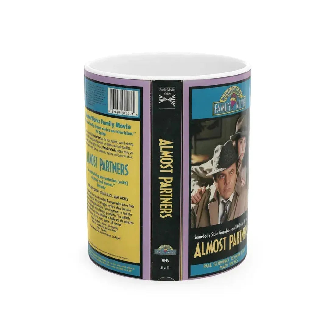 ALMOST PARTNERS WONDERWORKS FAMILY MOVIE (VHS COVER) - White Coffee Mug 11oz - Go Mug Yourself