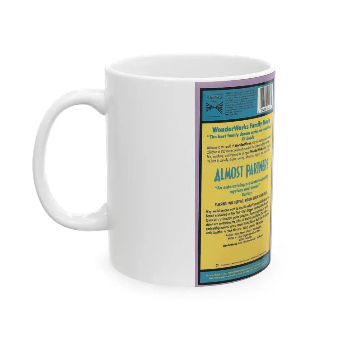 ALMOST PARTNERS WONDERWORKS FAMILY MOVIE (VHS COVER) - White Coffee Mug - Go Mug Yourself