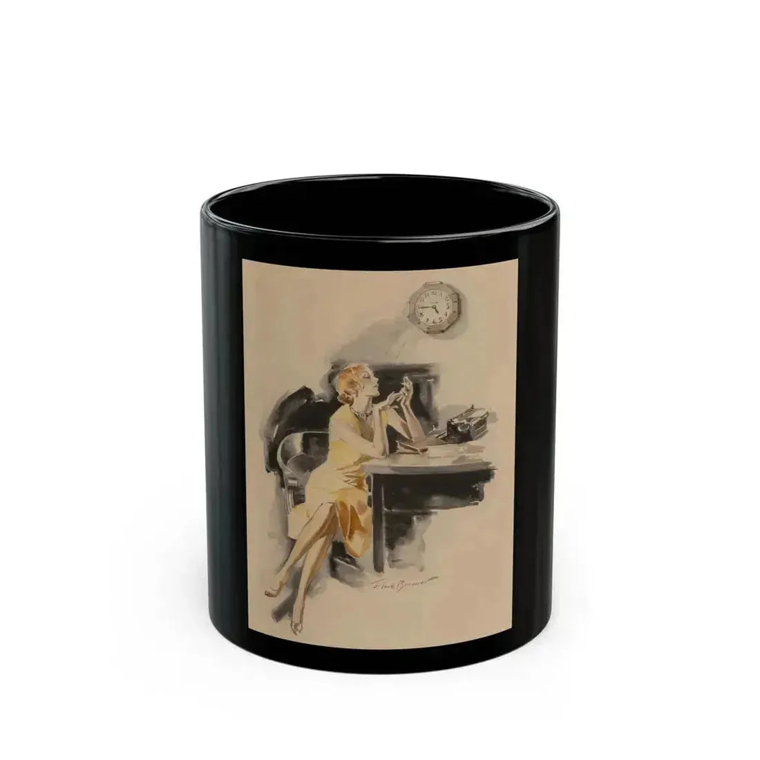 Almost Quitting Time - Black Coffee Mug 11oz - Go Mug Yourself