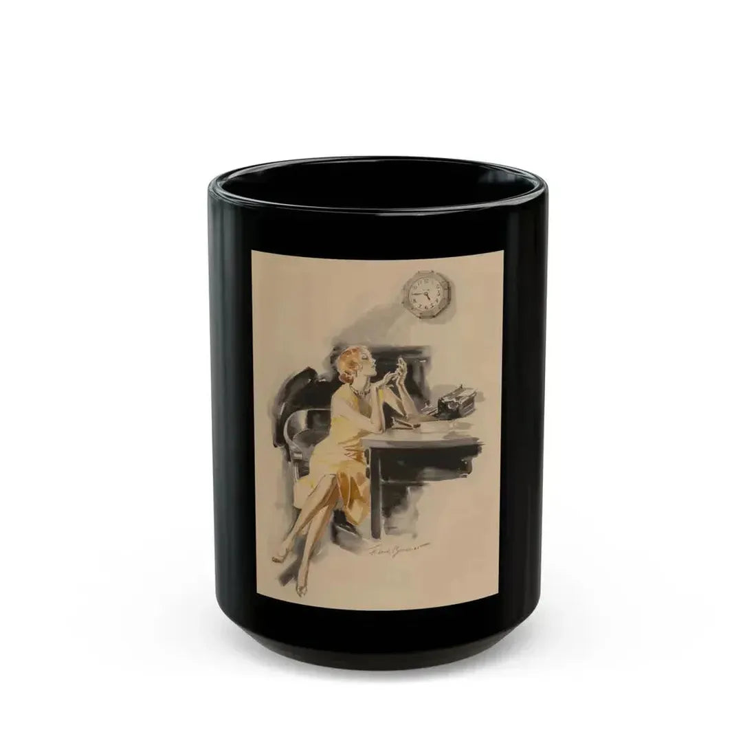 Almost Quitting Time - Black Coffee Mug 15oz - Go Mug Yourself