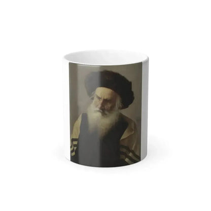 Alois Heinrich Priechenfried (1867-1933) Portrait of a Rabbi -  oil on panel - Color Changing Mug 11oz 11oz - Go Mug Yourself