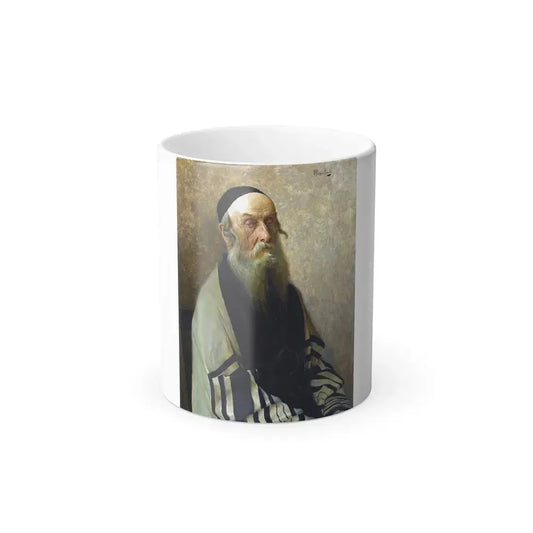 Alois Heinrich Priechenfried (1867-1953) Seated Rabbi - Oil on Panel - Color Changing Mug 11oz Default Title 11oz - Go Mug Yourself