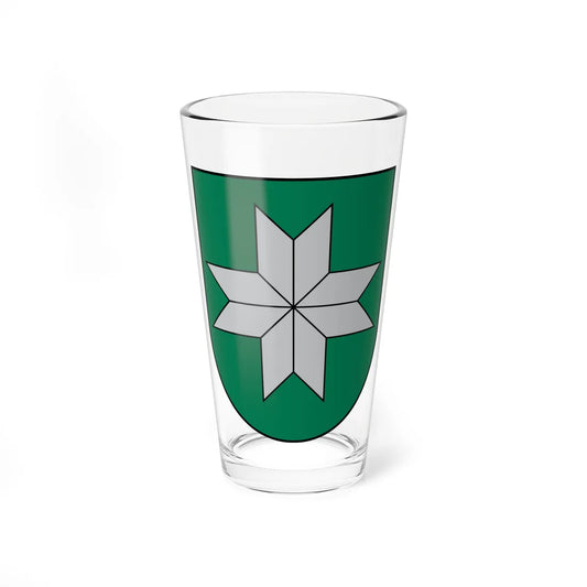 Aloja novads COA (Latvia) (Coat of Arms) Pint Glass 16oz 16oz - Go Mug Yourself