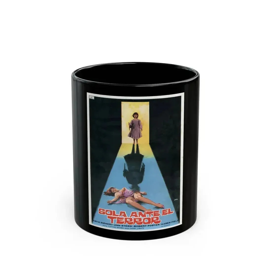 ALONE AGAINST TERROR 1983 Movie Poster - Black Coffee Mug 11oz - Go Mug Yourself