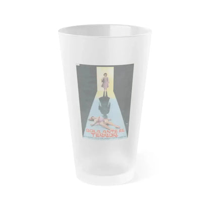 ALONE AGAINST TERROR 1983 Movie Poster - Frosted Pint Glass 16oz Default Title - Go Mug Yourself