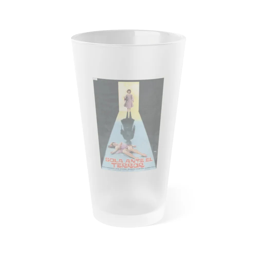 ALONE AGAINST TERROR 1983 Movie Poster - Frosted Pint Glass 16oz-Go Mug Yourself