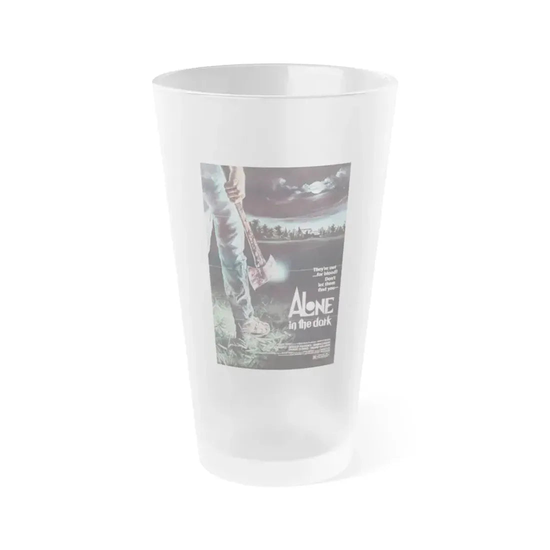 ALONE IN THE DARK 1982 Movie Poster - Frosted Pint Glass 16oz Default Title - Go Mug Yourself