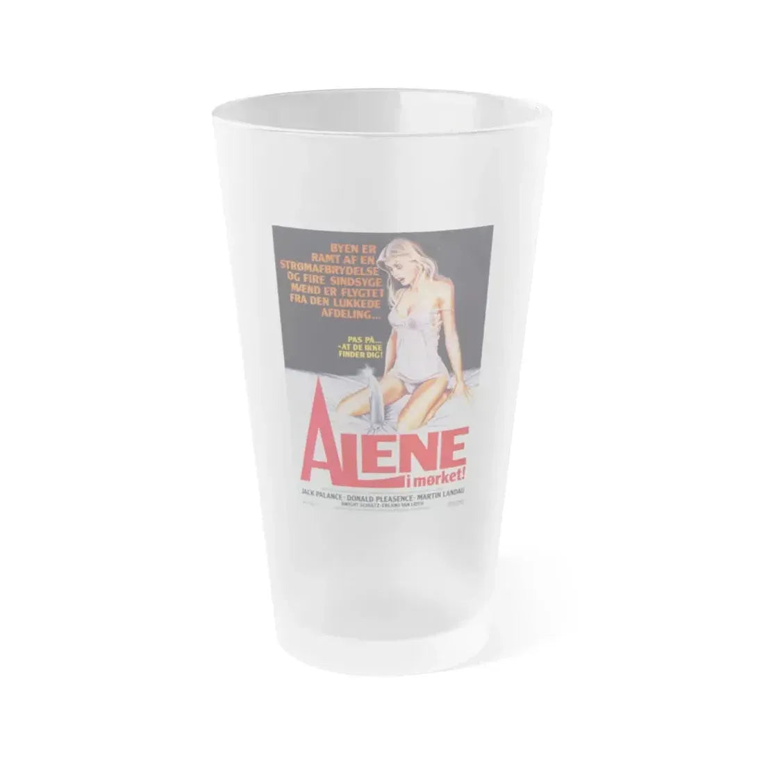ALONE IN THE DARK (DANISH) 1982 Movie Poster - Frosted Pint Glass 16oz Default Title - Go Mug Yourself