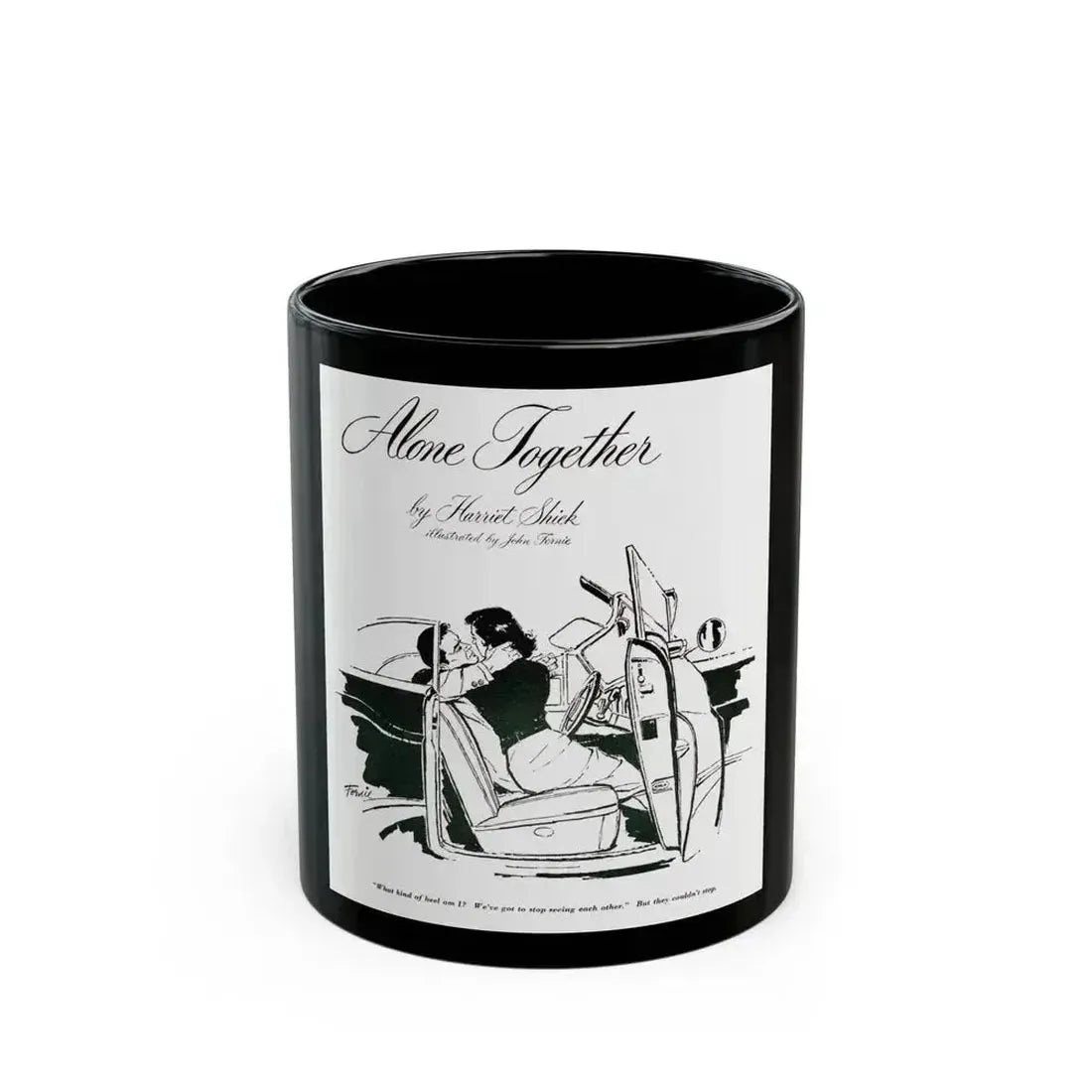 Alone Together, Redbook, August 1956 - Black Coffee Mug 11oz - Go Mug Yourself