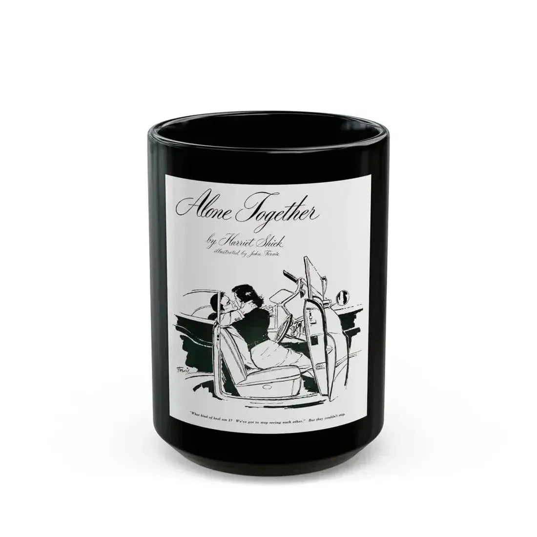Alone Together, Redbook, August 1956 - Black Coffee Mug 15oz - Go Mug Yourself