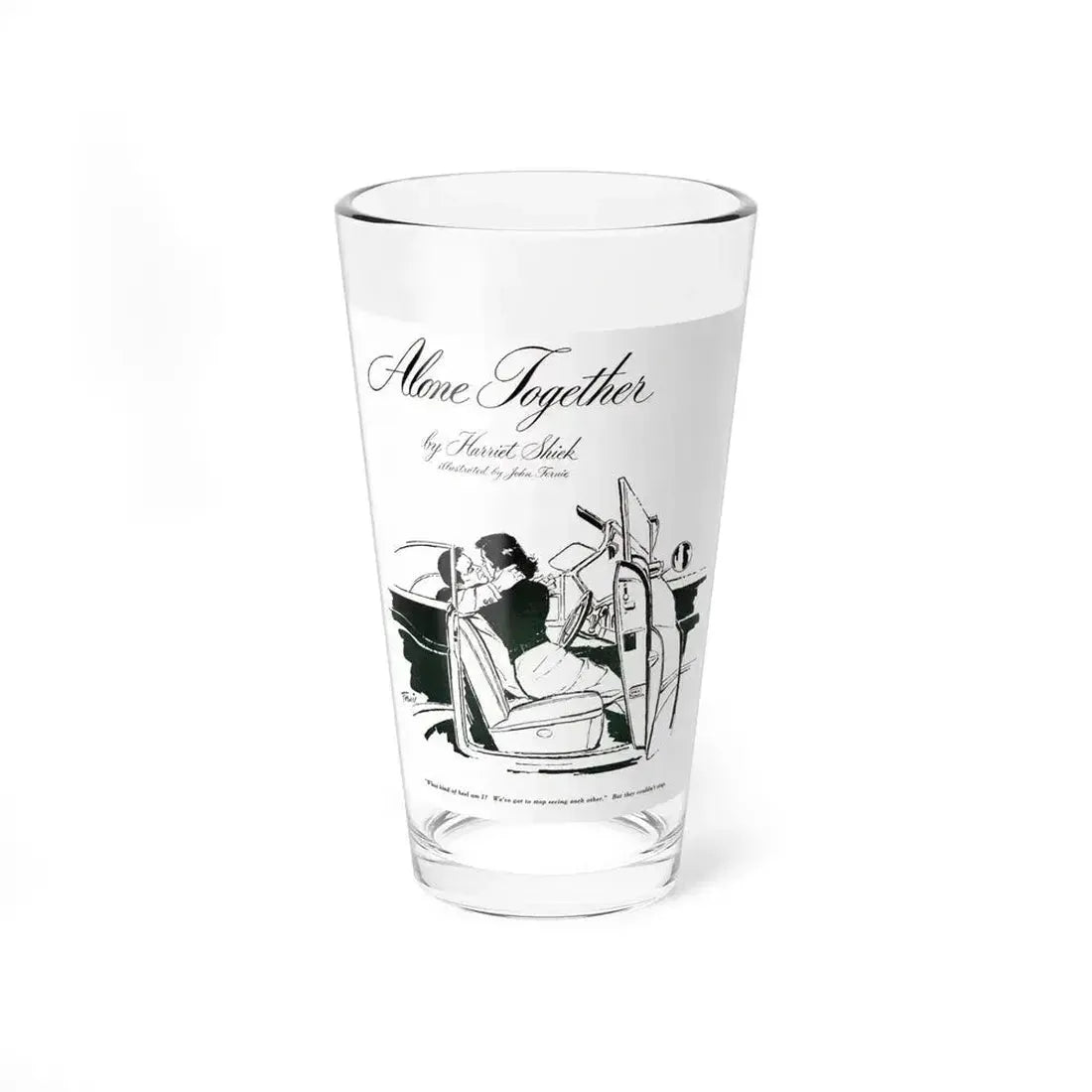 Alone Together, Redbook, August 1956 (Magazine Illustration) Pint Glass 16oz 16oz - Go Mug Yourself