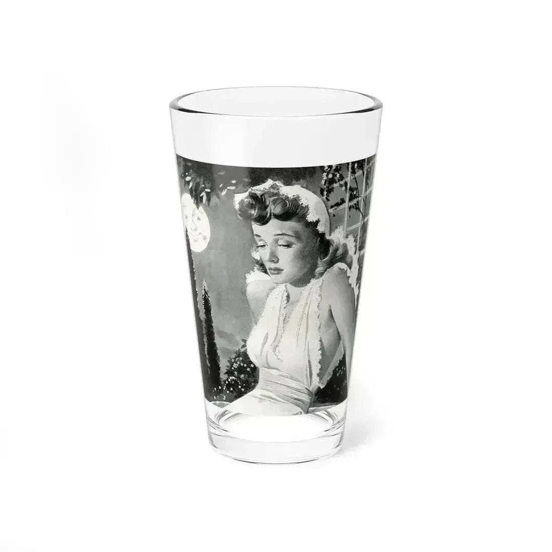 Alone with the Moon Again, 1941 (Magazine Illustration) Pint Glass 16oz 16oz - Go Mug Yourself