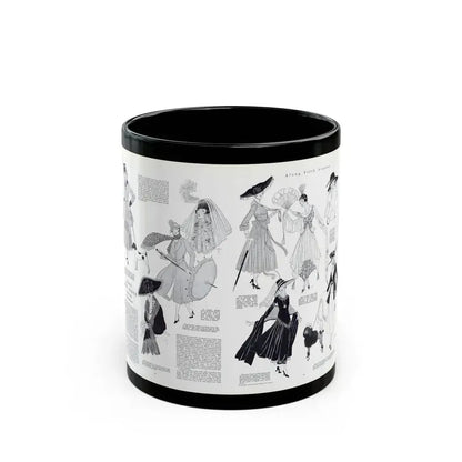 Along Fifth-Avenue, Harper's Bazaar, August 1916 - Black Coffee Mug 11oz - Go Mug Yourself