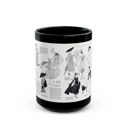 Along Fifth-Avenue, Harper's Bazaar, August 1916 - Black Coffee Mug 15oz - Go Mug Yourself