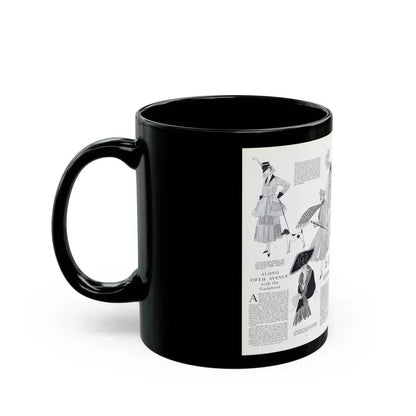 Along Fifth-Avenue, Harper's Bazaar, August 1916 - Black Coffee Mug - Go Mug Yourself