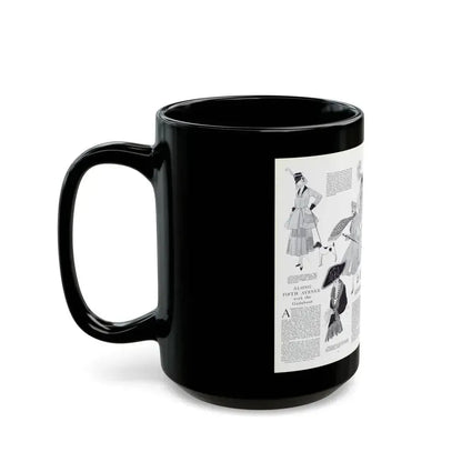 Along Fifth-Avenue, Harper's Bazaar, August 1916 - Black Coffee Mug - Go Mug Yourself