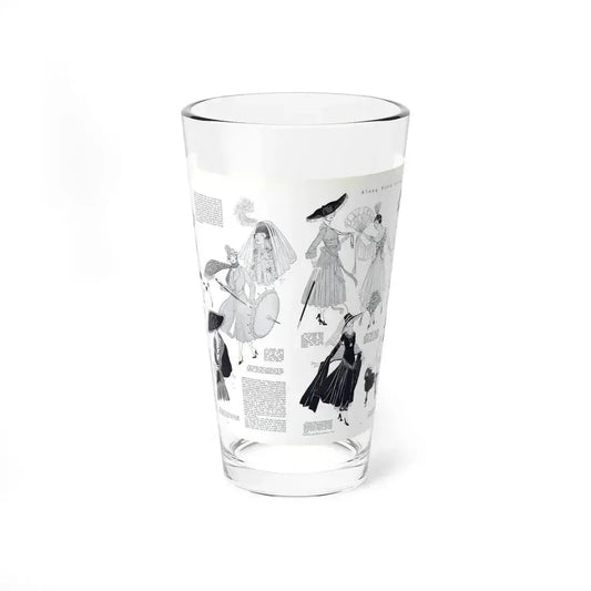 Along Fifth-Avenue, Harper's Bazaar, August 1916 (Magazine Illustration) Pint Glass 16oz 16oz - Go Mug Yourself