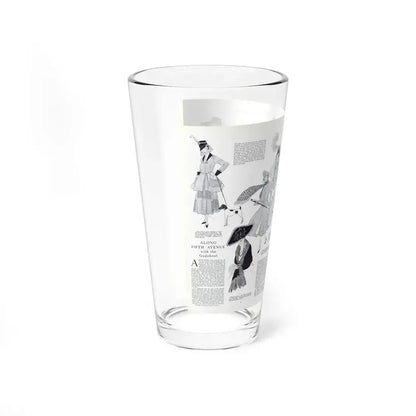 Along Fifth-Avenue, Harper's Bazaar, August 1916 (Magazine Illustration) Pint Glass 16oz - Go Mug Yourself
