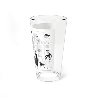 Along Fifth-Avenue, Harper's Bazaar, August 1916 (Magazine Illustration) Pint Glass 16oz - Go Mug Yourself