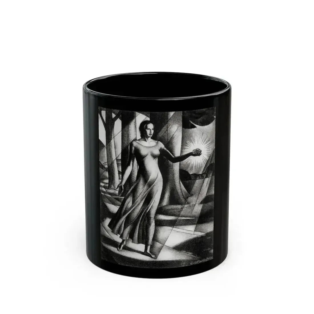 Along The Highroad of Life, McCall's magazine, December 1931 - Black Coffee Mug 11oz - Go Mug Yourself